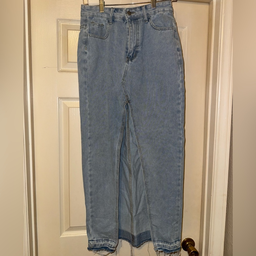 SHEIN Light Blue Maxi Skirt